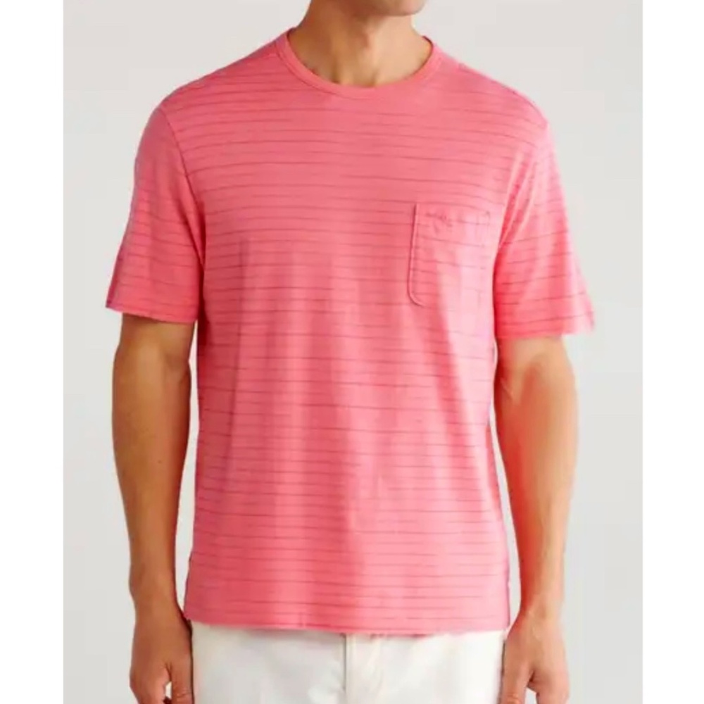 Tommy Bahama Palmetta Vista Cotton Pocket Tee Shirt SZ XL Pink Confetti